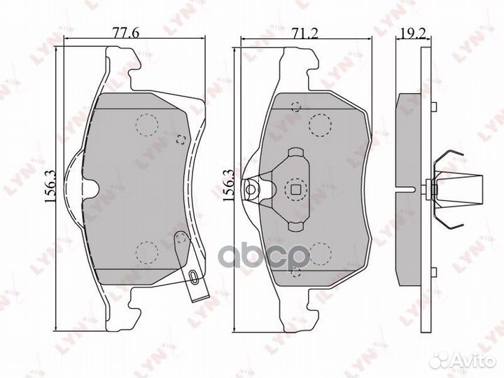 Колодки тормозные дисковые перед 1,982 BD59