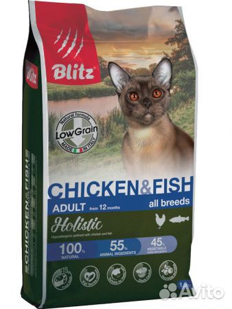 Сухой и влажный корм для кошек Блиц (Blitz)