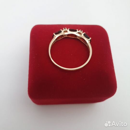 Е.Ц. Кольцо с гранатами, золото 585 (id 62642)