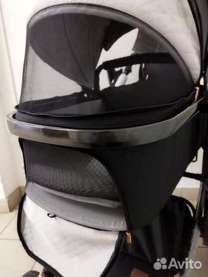 Новая кожаная коляска 3 в 1 Dalux Luxmom 608