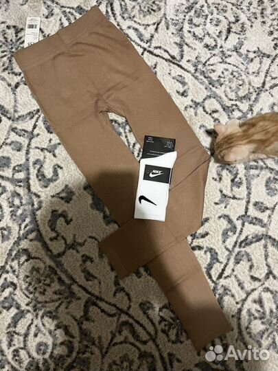 Новые лосины в рубчик + носки