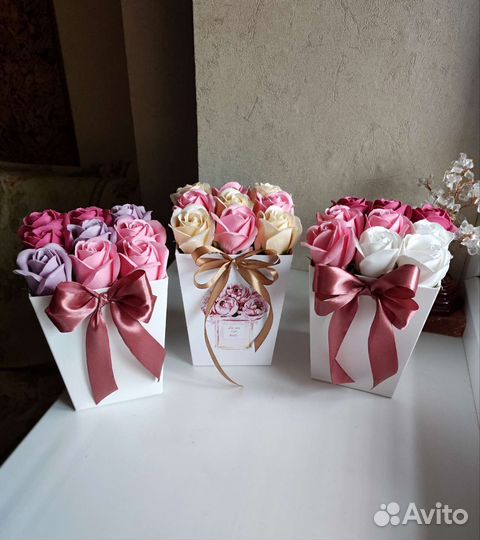 Цветы. Розы. Букет маме. Доставка. Мыло