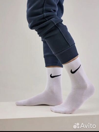 Носки nike высокие белые