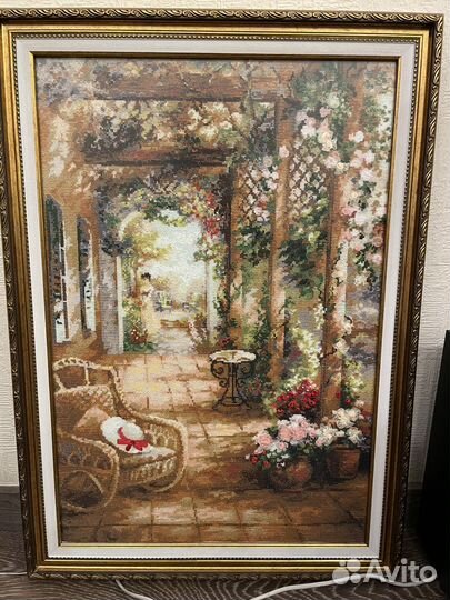 Картина вышитая крестиком ручная работа