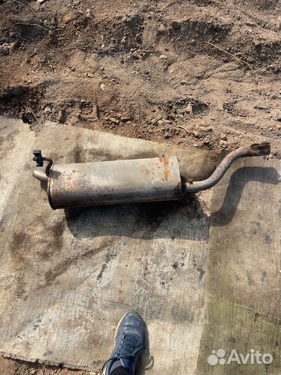 Задняя банка глушитель opel corsa d