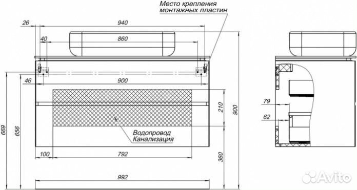 Мебель для ванной Allen Brau Infinity 100 см белый