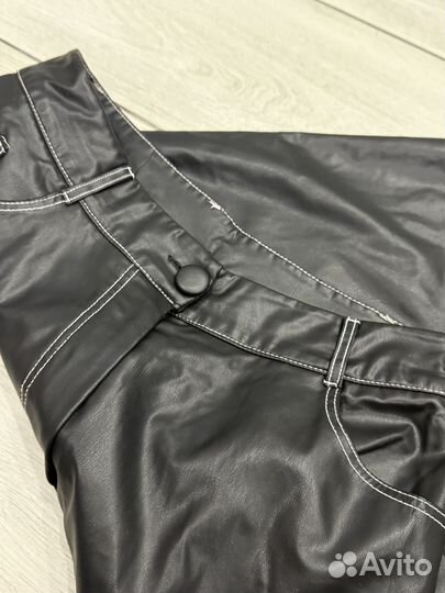 Кожаные штаны abricot L