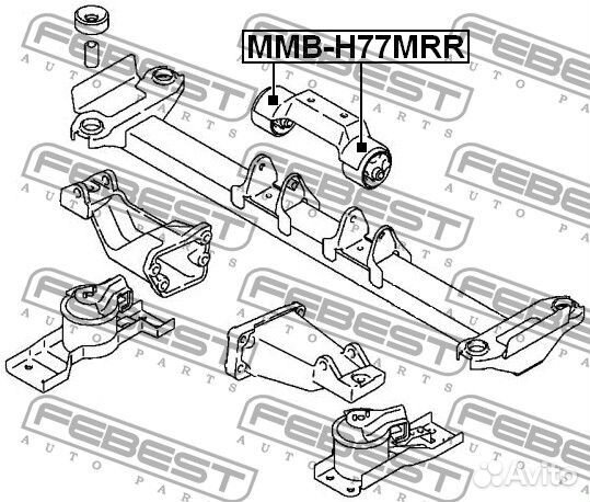Сайлентблок задней подушки двигателя