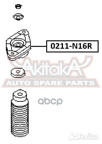 Опора амортизатора зад прав/лев nissan/ almera