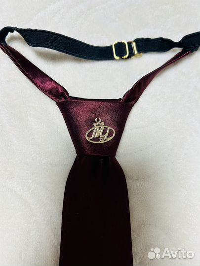 Галстук для девочки бордо