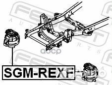 Подушка двигателя передняя (гидравл) ssang yong