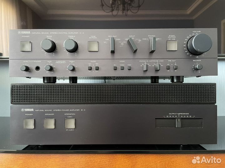 Усилитель Yamaha B-4, предварительный Yamaha C-4