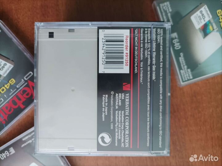 Диск оптический Verbatim 640 mb новый