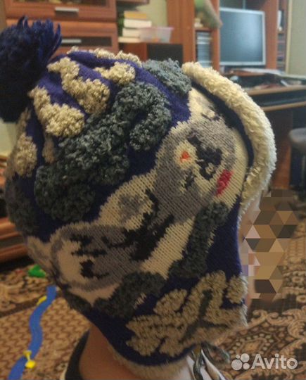 Зимняя шапка детская, на 1-3 года