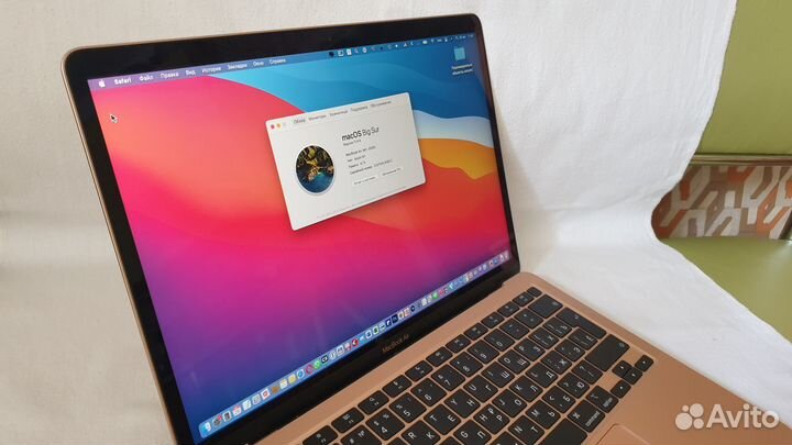 Apple MacBook Air M1 (2020) A2337 SSD 256Gb 37цик