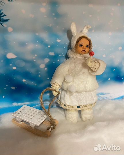 Ватные елочные игрушки