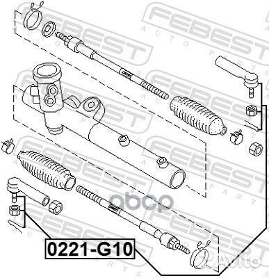 Наконечник рулевой Nissan Sunny G10 00-06 0221G10