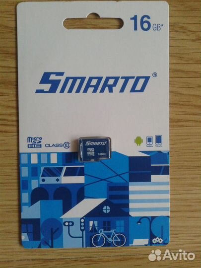 Карта памяти micro sd 16 gb Smarto