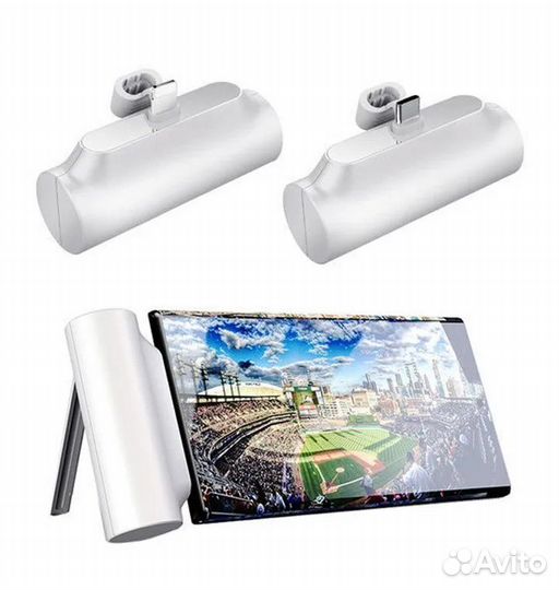 Внешний аккумулятор со штекером Type-C и подстав