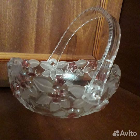 Ваза конфетница цветное стекло