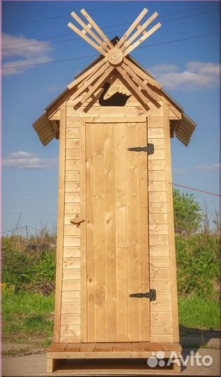 Уличный туалет деревянный ACC339