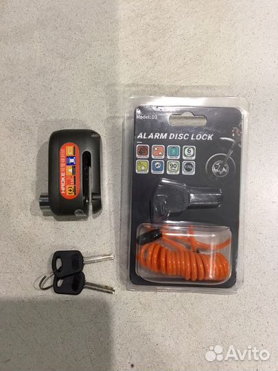 Замок-сигнализация на диск скутера