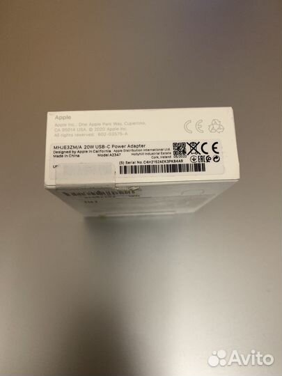 Зарядное устройство Apple USB-C 20W (оригинал)