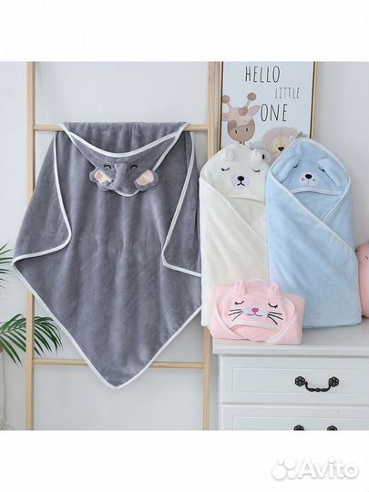 Полотенце ддя новорожденных уголок