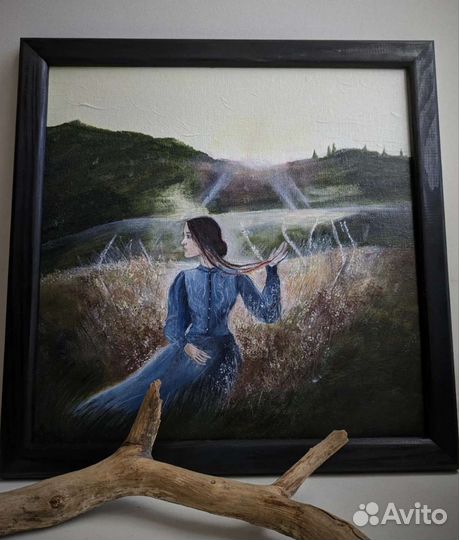 Картина маслом Закат 30x30