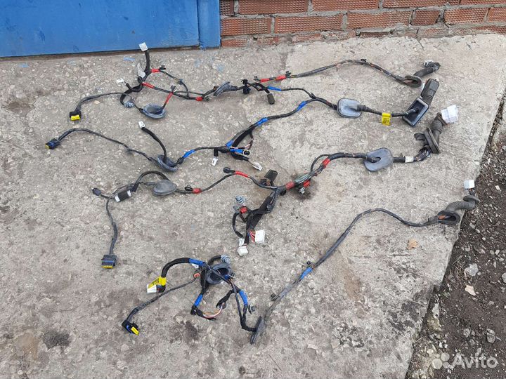 Проводка двери santa fe 2