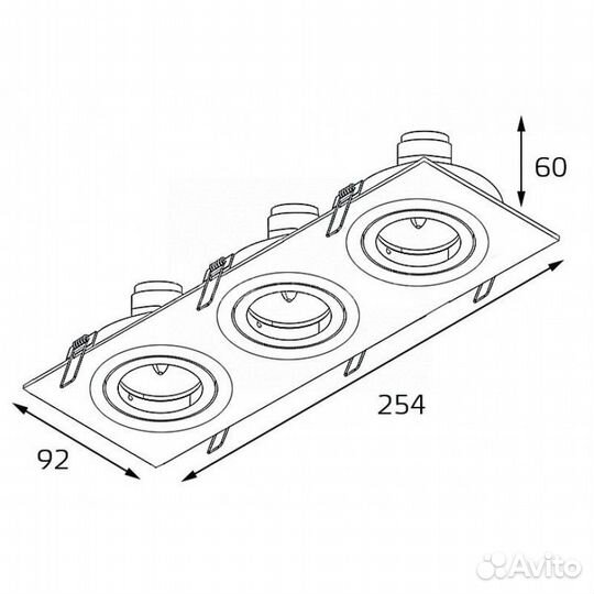 Встраиваемый светильник Italline SAG303-4 white