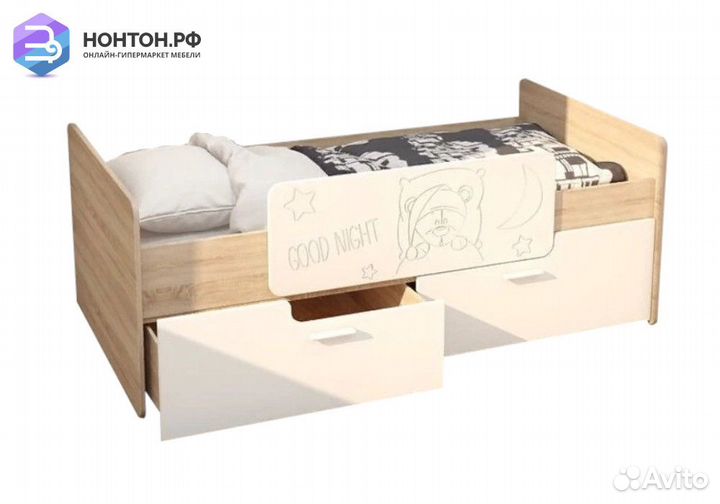 Кровать детская Умка белый глянец