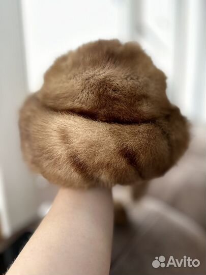Шапка зимняя норковая женская ушанка