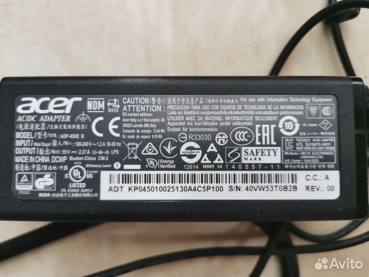 Блок питания для ноутбука acer