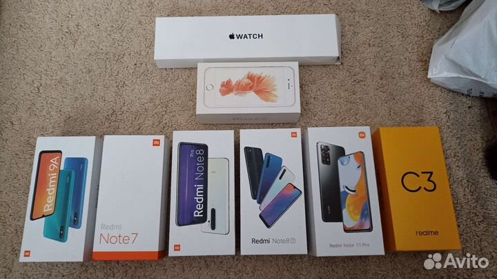 Коробки от телефонов xiaomi / iPhone apple