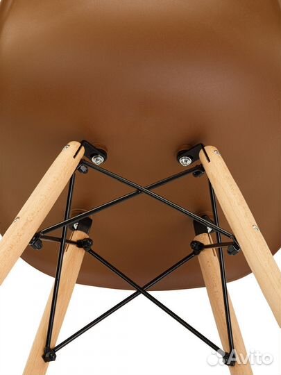 Стул в стиле eames DSW, коричневый, 1 шт