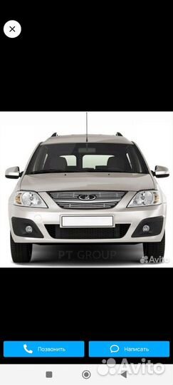 Накладка на решётку радиатора Ларгус