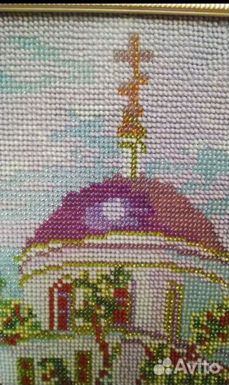Картина бисером ручной работы Собор