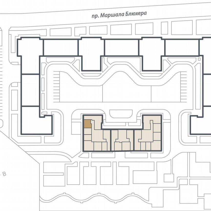 1-к. квартира, 36,1 м², 3/16 эт.