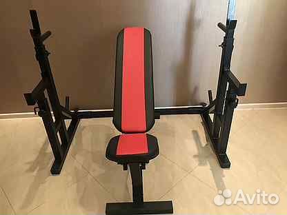 Скамья жима и стойки набор раздельный регулируемый