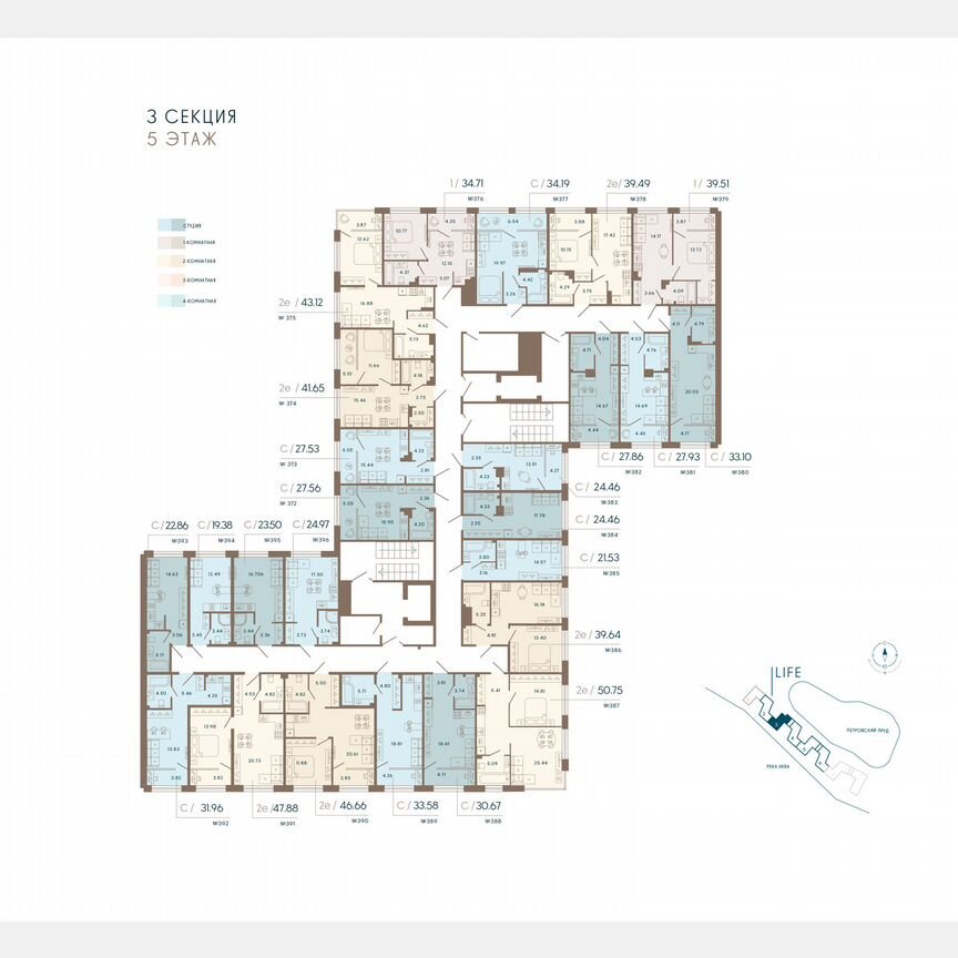 Апартаменты-студия, 35 м², 5/8 эт.