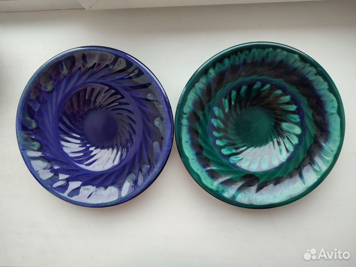 Блюдо, тарелка, сухарница фаянс зик Конаково