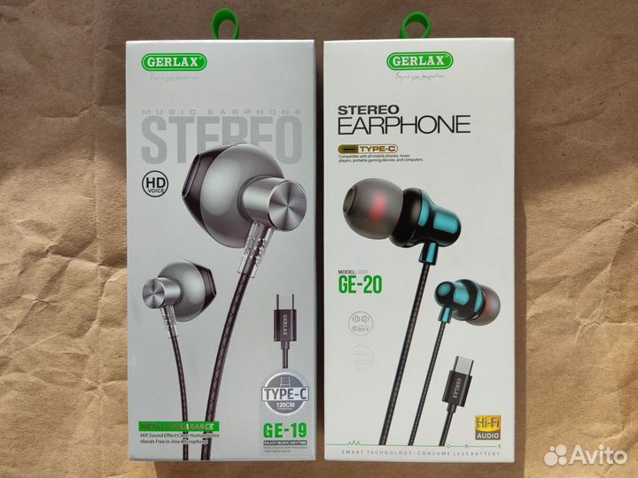 Проводные наушники type-C