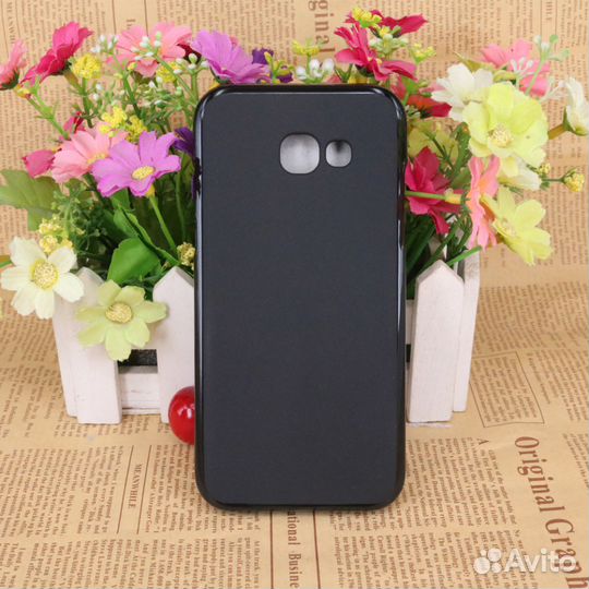 Чехол-Накладка на samsung A3 (2017) Черная Матовая