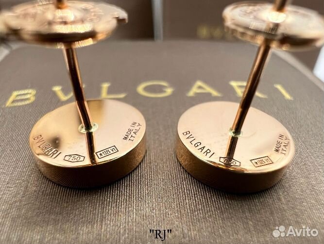 Bvlgari пусеты (оникс)