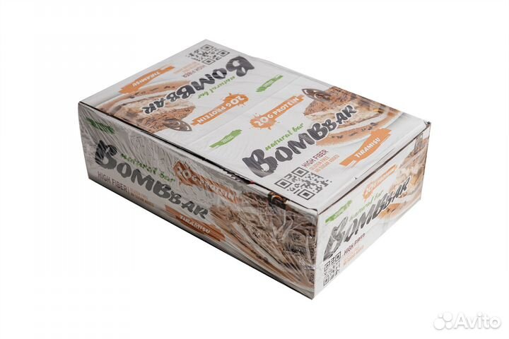 Протеиновый батончик Bombbar, тирамису, 60 г, 20 ш