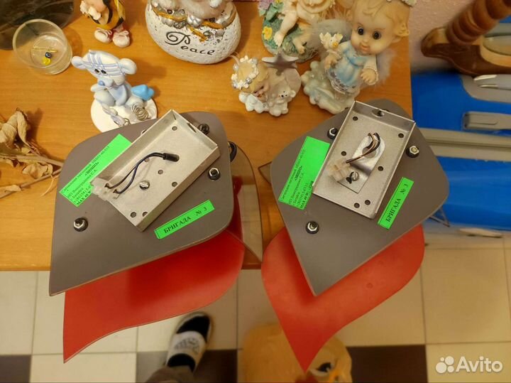 Бра настенное красное, б/у