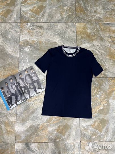 Хлопковая футболка мужская Brunello cucinelli