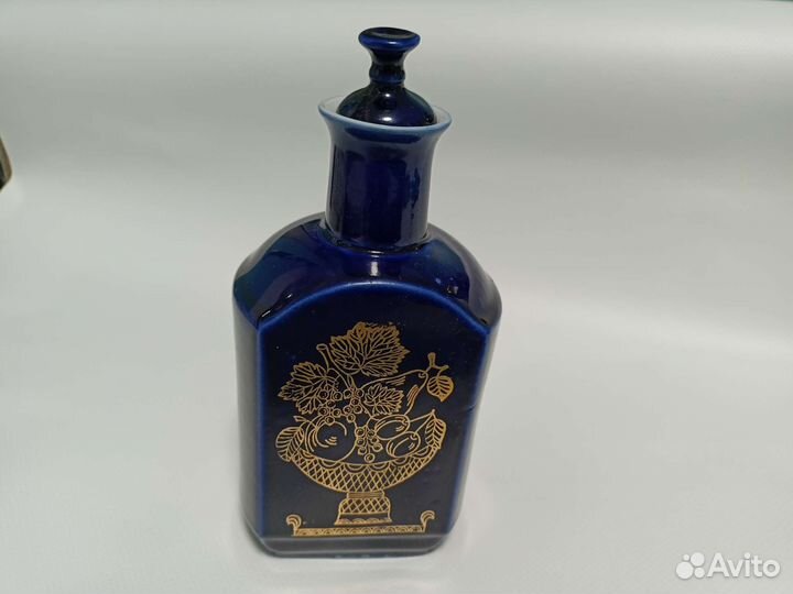 Графин штоф кобальт Бронницы СССР