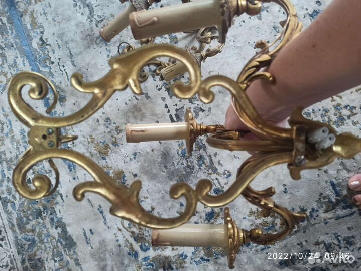 2 антикварных бра, середина XX века